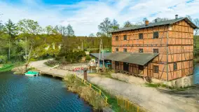 Młyn wodny i jaz we wsi Krutyński Piecek, kwiecień 2024 r. - zdjęcie 22