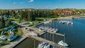 Port Ryn Marina Sośnica z drona, kwiecień 2024 r. - zdjęcie 19