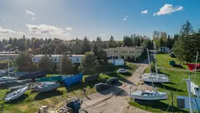 Port Ryn Marina Sośnica z drona, kwiecień 2024 r. - zdjęcie 23