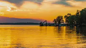 Zachód słońca nad jeziorem Niegocin, kwiecień 2024 r. - zdjęcie 24