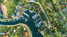 Węgorzewo z lotu ptaka, kwiecień 2024 r. - zdjęcie 2