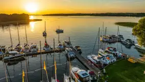 Zachód słońca nad jeziorem Święcajty, Ognisty Ptak, sierpień 2024 r. - zdjęcie 1