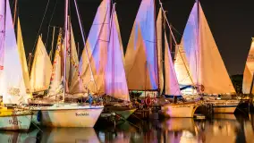 XXV Zlot Klubu Jacht Oldtimer, zdjęcia nocne, sierpień 2024 r. - zdjęcie 12