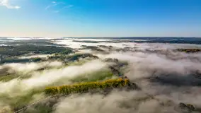 Mgły nad mazurskimi polami i łąkami, październik 2024 r. - zdjęcie 4