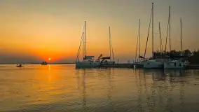 Zachód słońca nad Darginem złapany z wody, wrzesień 2024 r. - zdjęcie 7