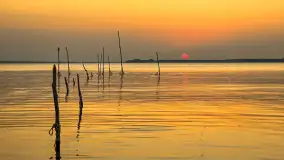 Zachód słońca nad Darginem złapany z wody, wrzesień 2024 r. - zdjęcie 4