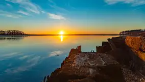 Wschód słońca nad jeziorem Dargin, most Sztynorcki, grudzień 2024 r. - zdjęcie 13