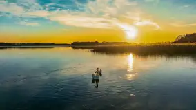 Wschód słońca nad jeziorem Dargin, most Sztynorcki, grudzień 2024 r. - zdjęcie 35