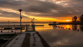 Wschód słońca nad jeziorem Niegocin w Wilkasach, grudzień 2024 r. - zdjęcie 27