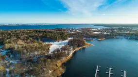 Jezioro Kisajno, Tajty, Piękna Góra w zimowej scenerii z drona - zdjęcie 26