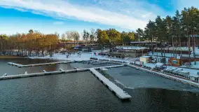 Zimowe jezioro Tajty i okolice z drona, styczeń 2025 r. - zdjęcie 39