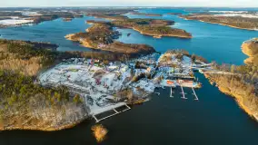 Zimowe jezioro Tajty i okolice z drona, styczeń 2025 r. - zdjęcie 37