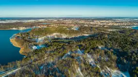 Zimowe jezioro Tajty i okolice z drona, styczeń 2025 r. - zdjęcie 19