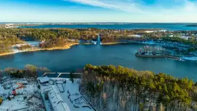 Zimowe jezioro Tajty i okolice z drona, styczeń 2025 r. - zdjęcie 35