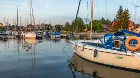 Zachód słońca nad jeziorem Bocznym w Rydzewie, maj 2024 r. - zdjęcie 3