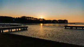 Zachód słońca w porcie Ognisty Ptak, marzec 2025r. - zdjęcie 1