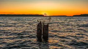 Zachód słońca nad zatoką Tracz i jeziorem Kisajno - zdjęcie 28