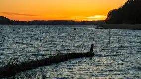 Zachód słońca nad zatoką Tracz i jeziorem Kisajno - zdjęcie 22