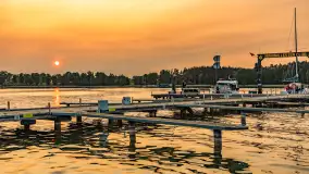 Zachód słońca nad jeziorem Bocznym, Marina Lester Club, maj 2025 r. - zdjęcie 2