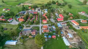 Zachód słońca z drona nad jeziorem Górkło, czerwiec 2025 r. - zdjęcie 18