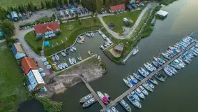 Zachód słońca z drona nad jeziorem Górkło, czerwiec 2025 r. - zdjęcie 16