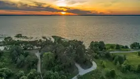 Zachód słońca nad jeziorem Śniardwy i wyspą Szeroki Ostrów, czerwiec 2025 r. - zdjęcie 7