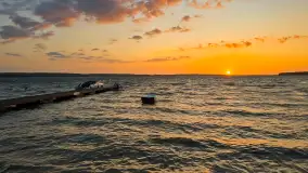 Zachód słońca w Pierkunowie, jezioro Kisajno, czerwiec 2025 r. - zdjęcie 4