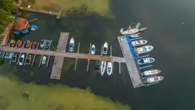 Zachód słońca nad jeziorem Bocznym, Rydzewo z lotu ptaka, lipiec 2025 r. - zdjęcie 23