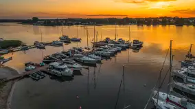 Zachód słońca nad jeziorem Bocznym, Rydzewo z lotu ptaka, lipiec 2025 r. - zdjęcie 24