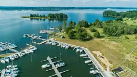 Przystań Nautica z lotu ptaka, lipcowy poranek, 2025 r. - zdjęcie 24