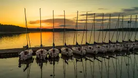 Zachód słońca nad jeziorem Kisajno, Oczy Mazur, lipiec 2025 r.  - zdjęcie 1