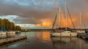 Wieczorna tęcza w przystani Nautica, sierpień 2025 r. - zdjęcie 29