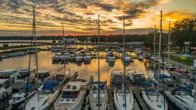 Zachód słońca nad Giżyckiem i Ekomariną, sierpień 2025 r. - zdjęcie 10