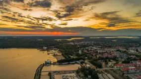 Zachód słońca nad Giżyckiem i Ekomariną, sierpień 2025 r. - zdjęcie 3