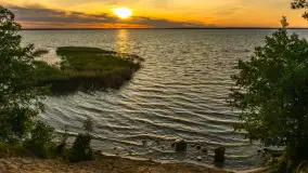 Zachód słońca nad jeziorem Śniardwy, Szeroki Ostrów, czerwiec 2025 r. - zdjęcie 18