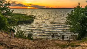 Zachód słońca nad jeziorem Śniardwy, Szeroki Ostrów, czerwiec 2025 r. - zdjęcie 26