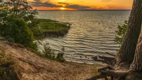 Zachód słońca nad jeziorem Śniardwy, Szeroki Ostrów, czerwiec 2025 r. - zdjęcie 11