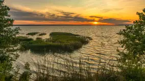 Zachód słońca nad jeziorem Śniardwy, Szeroki Ostrów, czerwiec 2025 r. - zdjęcie 7