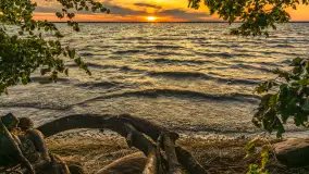 Zachód słońca nad jeziorem Śniardwy, Szeroki Ostrów, czerwiec 2025 r. - zdjęcie 24