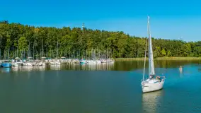 Pod Dębem nad jeziorem Nidzkim z lotu ptaka, sierpień 2025 r. - zdjęcie 19