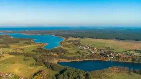 Jezioro Wesołek i puszcza Piska z drona, jesień 2025 r. - zdjęcie 8