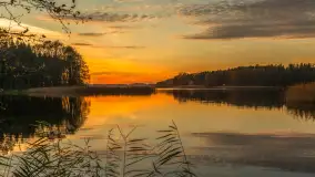 Zachód słońca nad jeziorem Gołdopiwo, listopad 2025 r. - zdjęcie 14