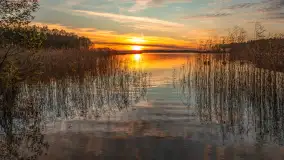 Zachód słońca nad jeziorem Gołdopiwo, listopad 2025 r. - zdjęcie 8