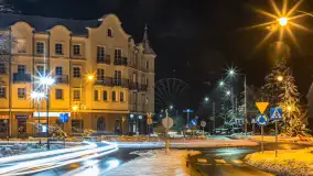 Nocne i zaśnieżone Giżycko, listopad 2025 r. - zdjęcie 24