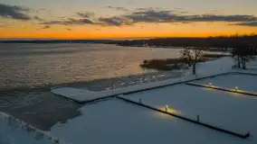 Giżycko pod koniec dnia z drona, styczeń 2026 r. - zdjęcie 28