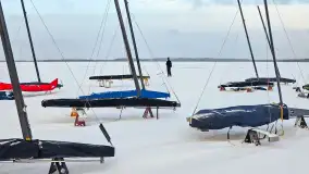 Pierwsze bojery w sezonie 2026 (styczeń), jezioro Śniardwy, Nowe Guty - zdjęcie 10