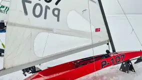 Pierwsze bojery w sezonie 2026 (styczeń), jezioro Śniardwy, Nowe Guty - zdjęcie 11