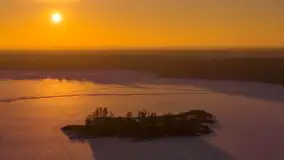 Zachód słońca nad jeziorem Nidzkim, Ruciane Nida z drona, styczeń 2026 r.  - zdjęcie 37