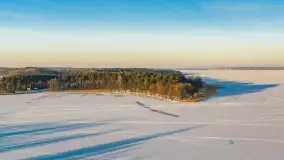 Zachód słońca nad jeziorem Bocznym z drona, styczeń 2026 r. - zdjęcie 40