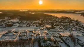 Zachód słońca nad jeziorem Bocznym z drona, styczeń 2026 r. - zdjęcie 24